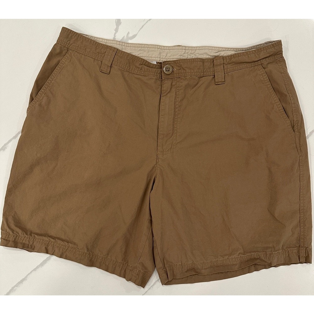 Columbia Chino Dark Khaki Cotton Shorts Mens 38 Brown Outdoor Casual Gorpcore